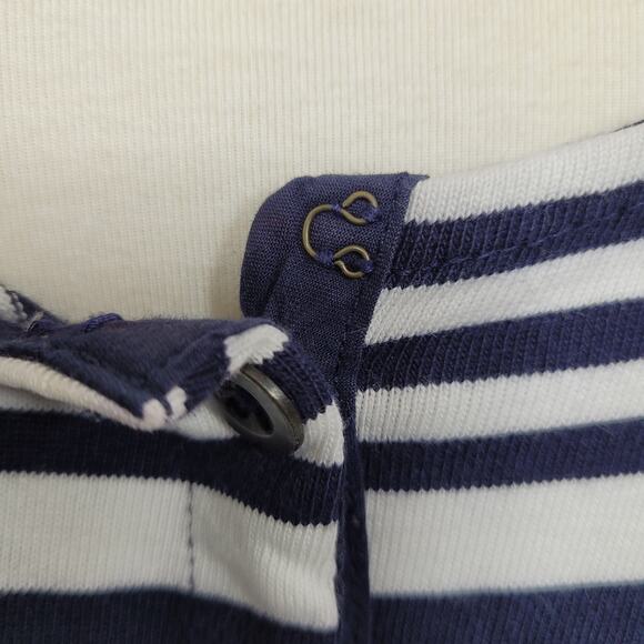 J.crew Women's Dress White with Navy Striped Scop Neck Sleeveless Dress Size XL - Picture 10 of 10